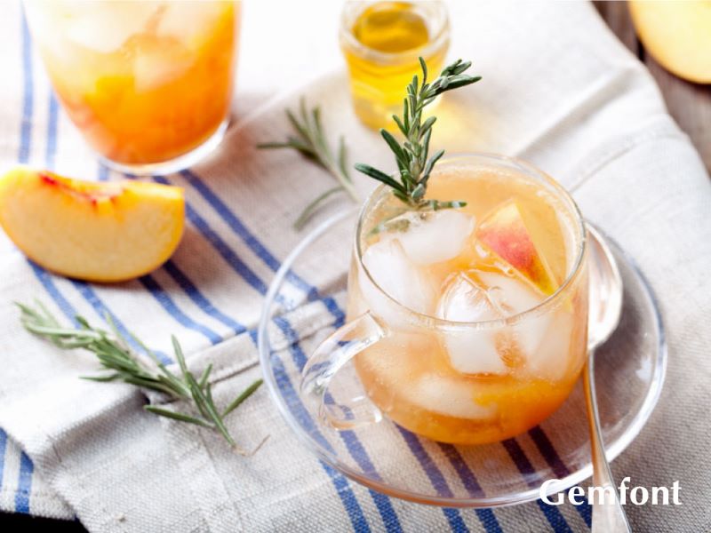 5. Sparkling Peach Sunrise Mocktail
