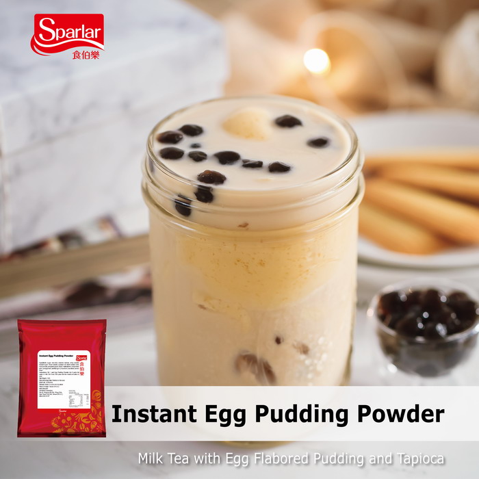Sparlar Instant Egg Pudding Powder_Milk Tea with Tapioca and Pudding